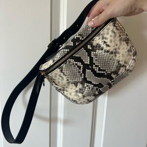 Clare V. Snakeskin Crossbody